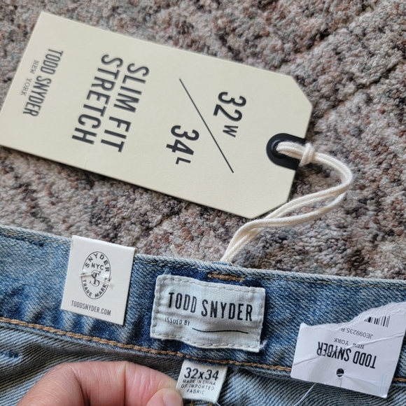 New Todd Snyder Men's Slim Fit Stretch Jeans Size 32W x 34 L - Picture 8 of 12